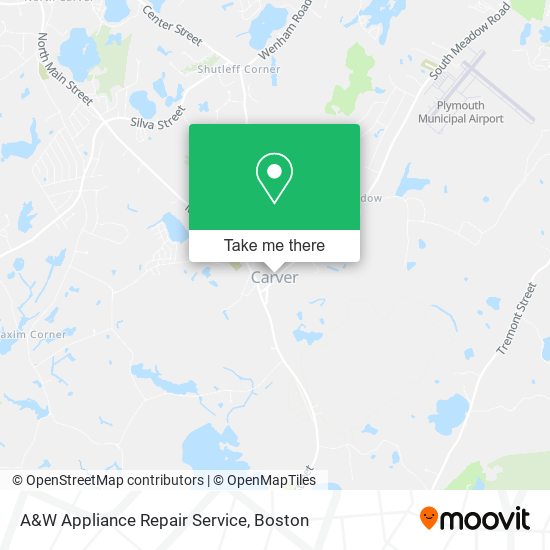 Mapa de A&W Appliance Repair Service