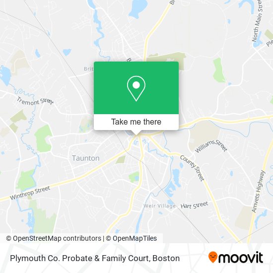 Plymouth Co. Probate & Family Court map