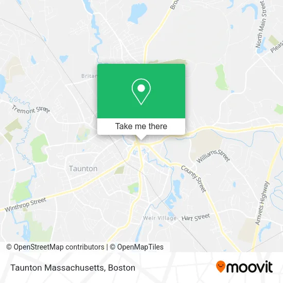 Taunton Massachusetts map