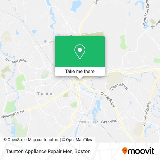 Mapa de Taunton Appliance Repair Men