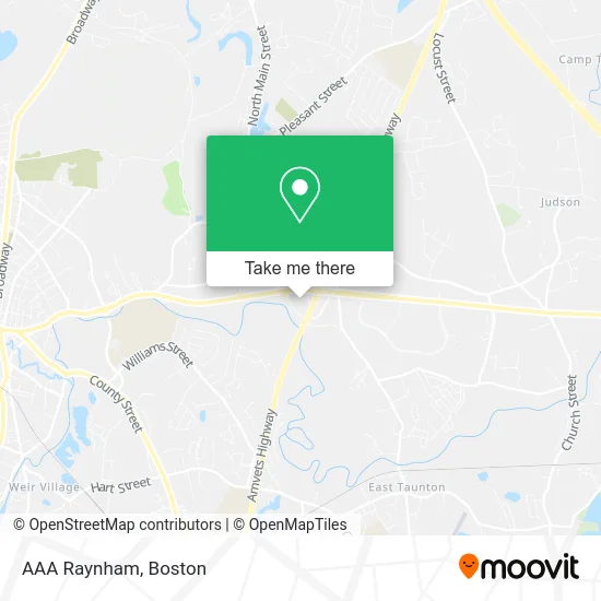AAA Raynham map