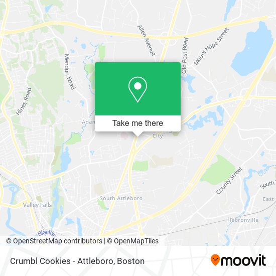 Crumbl Cookies - Attleboro map