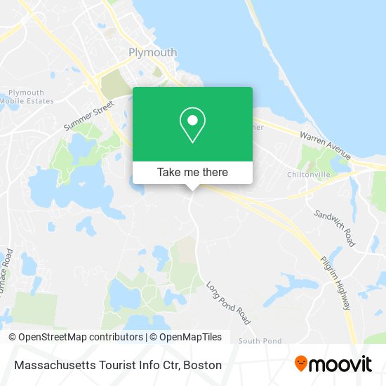 Mapa de Massachusetts Tourist Info Ctr