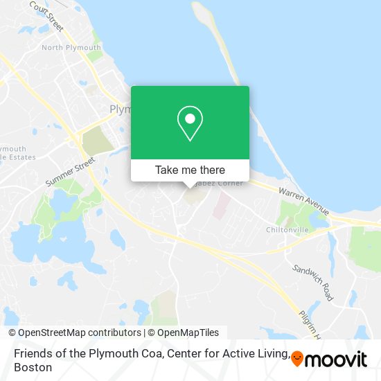 Friends of the Plymouth Coa, Center for Active Living map