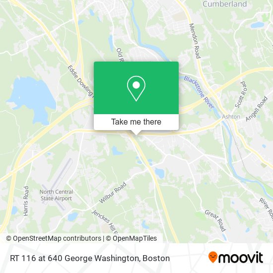 RT 116 at 640 George Washington map