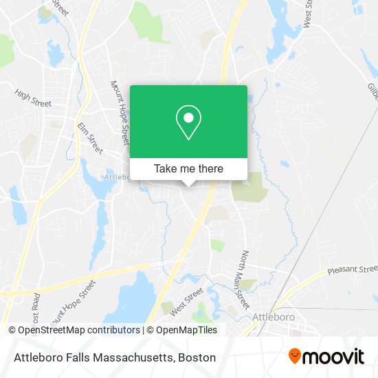 Attleboro Falls Massachusetts map