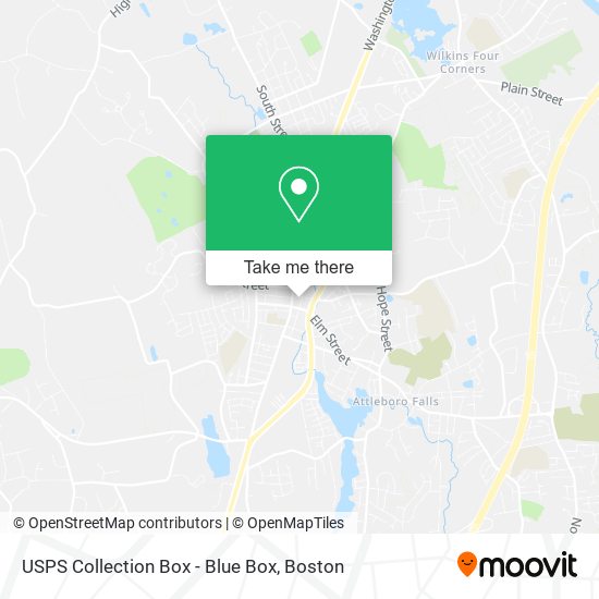 Mapa de USPS Collection Box - Blue Box