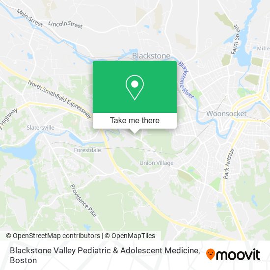 Mapa de Blackstone Valley Pediatric & Adolescent Medicine