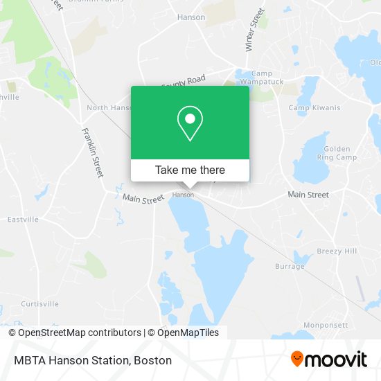 MBTA Hanson Station map