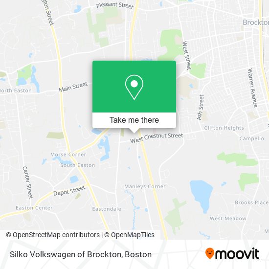 Silko Volkswagen of Brockton map