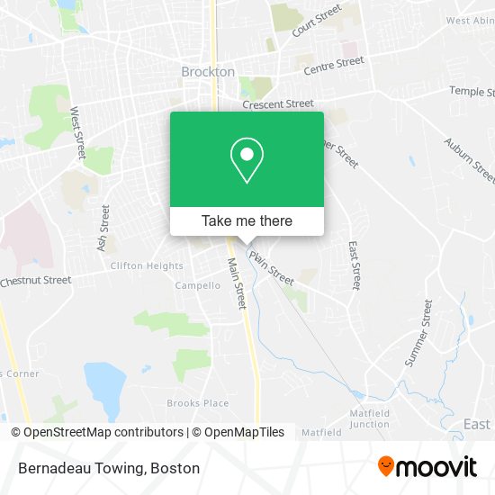 Bernadeau Towing map