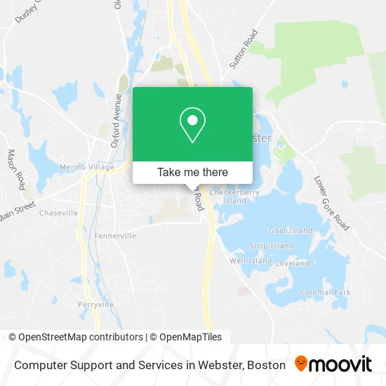 Mapa de Computer Support and Services in Webster