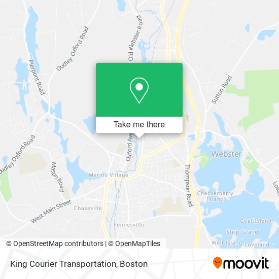 King Courier Transportation map