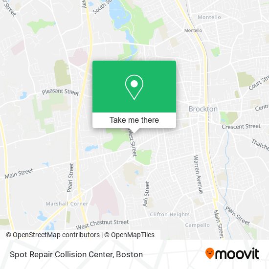 Mapa de Spot Repair Collision Center