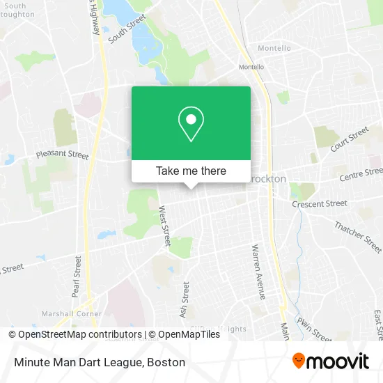 Minute Man Dart League map