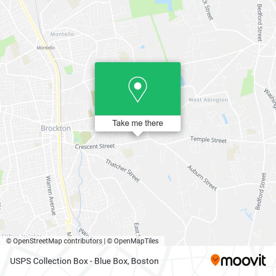 Mapa de USPS Collection Box - Blue Box