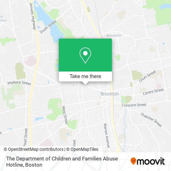 The Department of Children and Families Abuse Hotline map