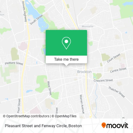 Pleasant Street and Fenway Circle map