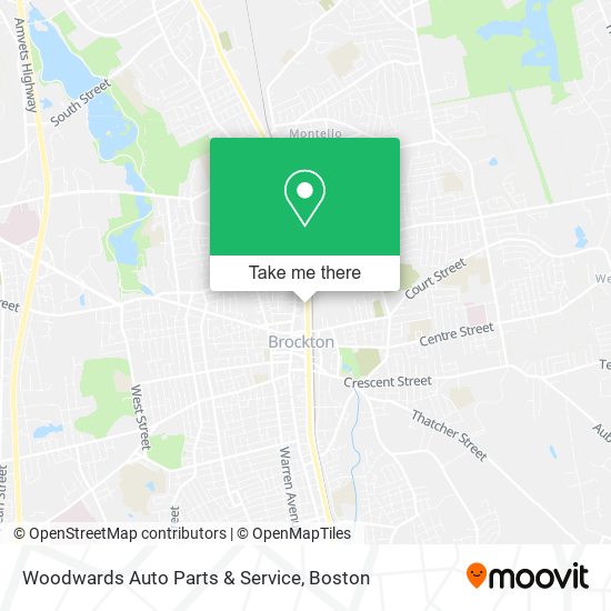 Mapa de Woodwards Auto Parts & Service
