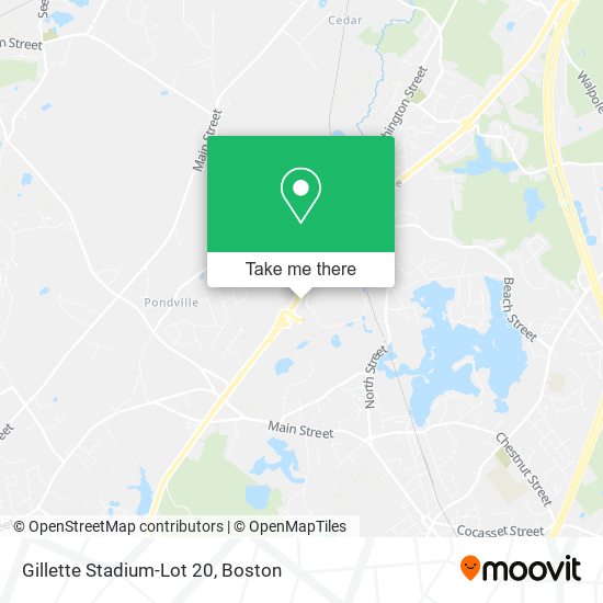 Mapa de Gillette Stadium-Lot 20