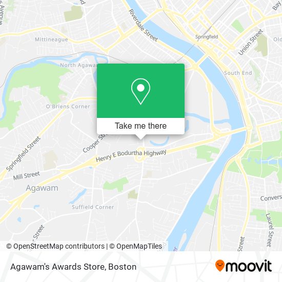 Agawam's Awards Store map