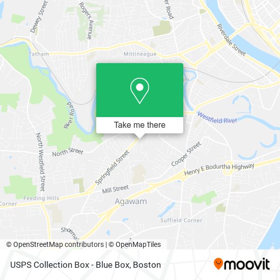 USPS Collection Box - Blue Box map