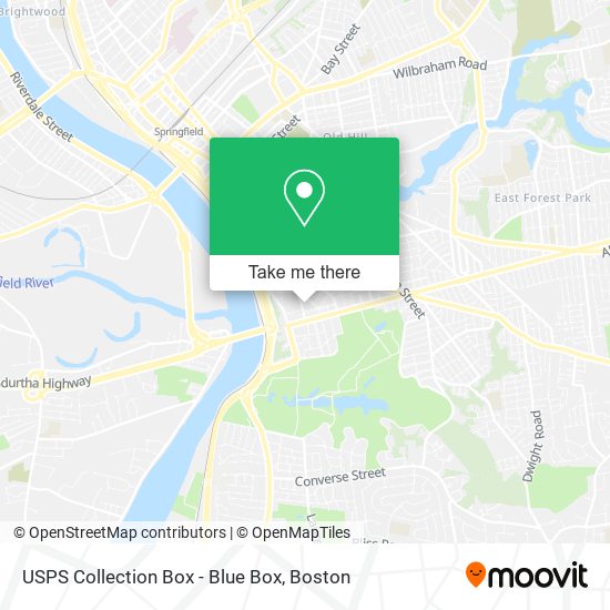 USPS Collection Box - Blue Box map