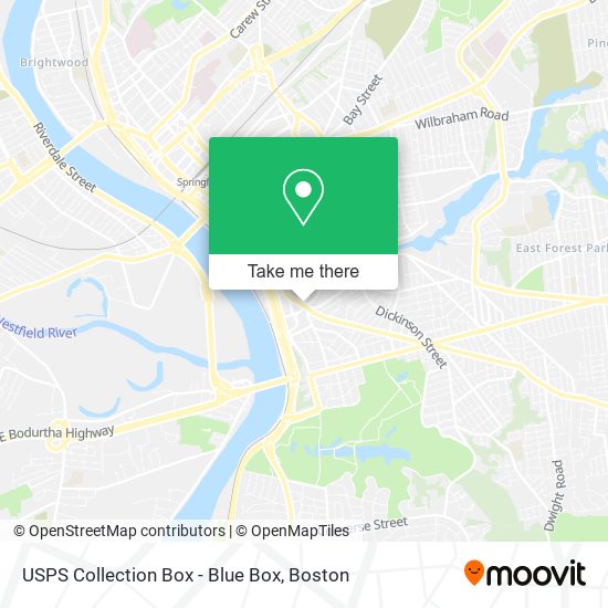 USPS Collection Box - Blue Box map