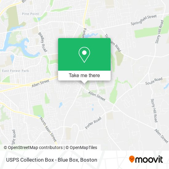 USPS Collection Box - Blue Box map