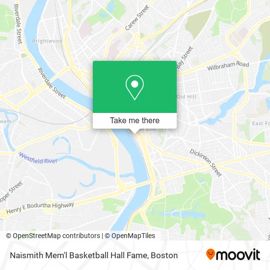 Mapa de Naismith Mem'l Basketball Hall Fame
