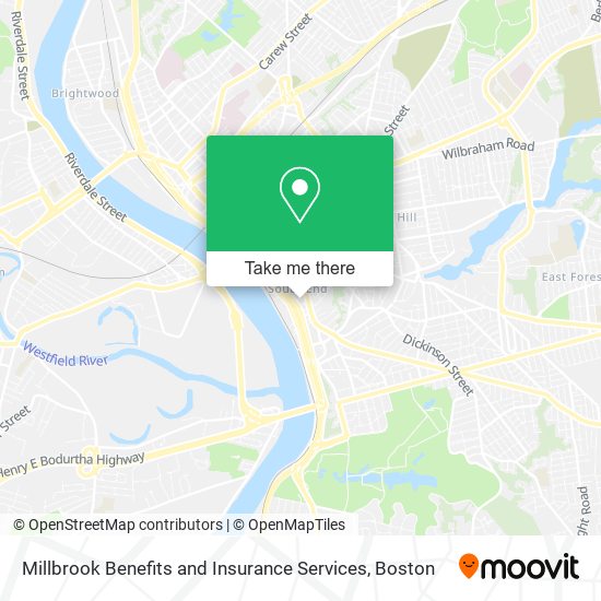 Millbrook Benefits and Insurance Services map