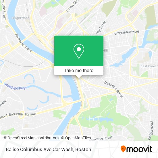 Balise Columbus Ave Car Wash map