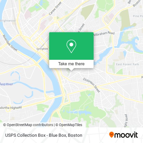 USPS Collection Box - Blue Box map