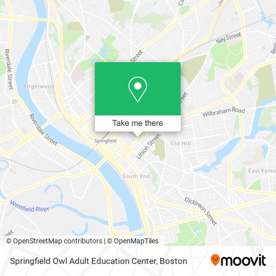 Mapa de Springfield Owl Adult Education Center