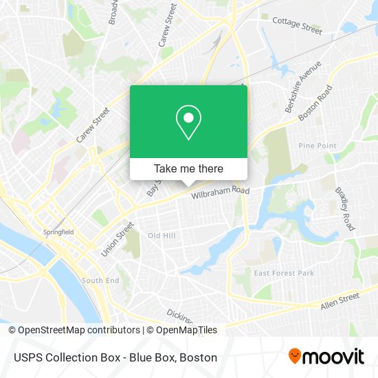 USPS Collection Box - Blue Box map