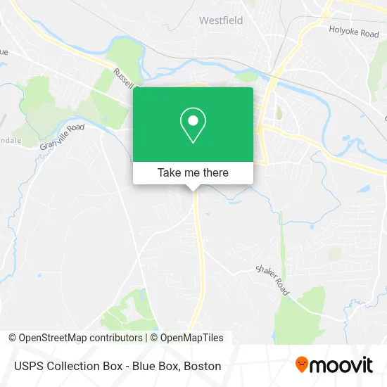 USPS Collection Box - Blue Box map