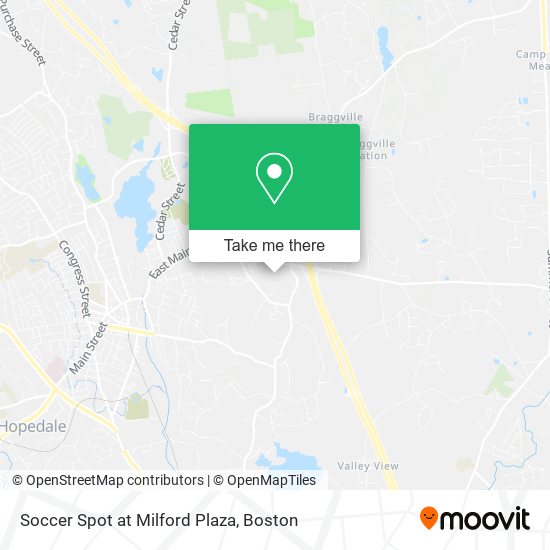 Soccer Spot at Milford Plaza map