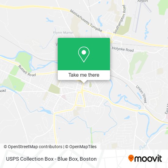 Mapa de USPS Collection Box - Blue Box