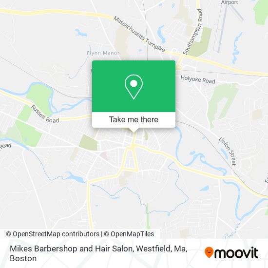Mapa de Mikes Barbershop and Hair Salon, Westfield, Ma