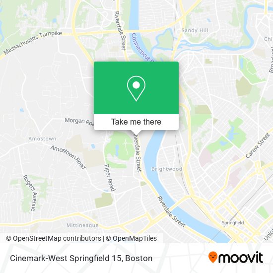 Cinemark-West Springfield 15 map