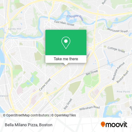 Bella Milano Pizza map