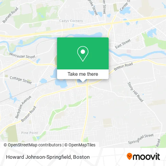 Howard Johnson-Springfield map