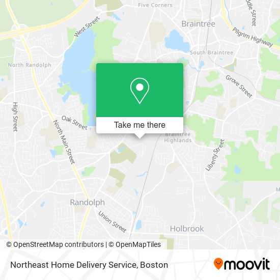 Mapa de Northeast Home Delivery Service