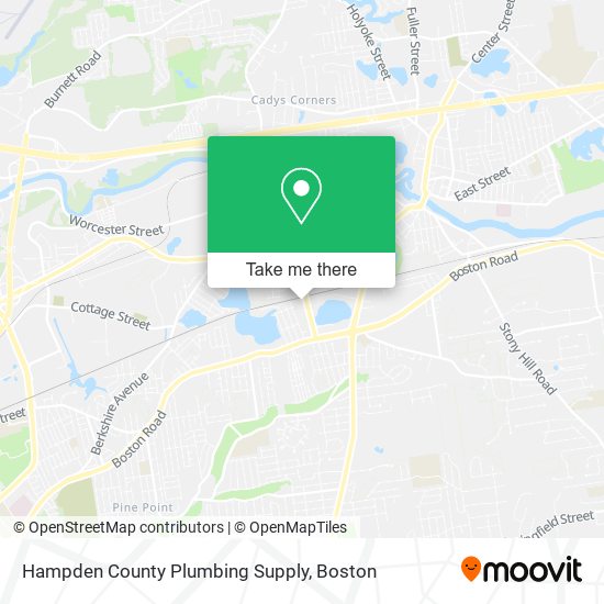 Hampden County Plumbing Supply map