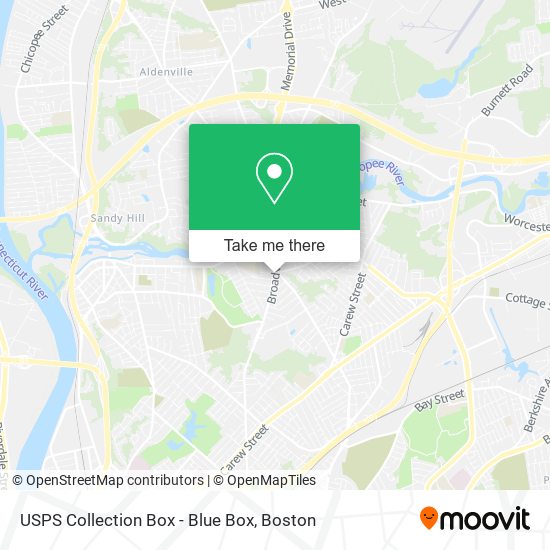 USPS Collection Box - Blue Box map