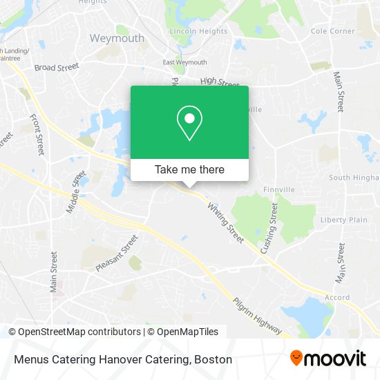 Menus Catering Hanover Catering map