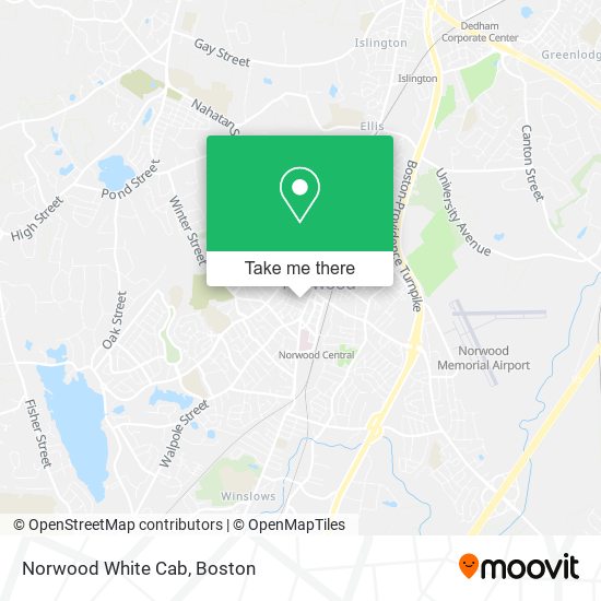 Norwood White Cab map