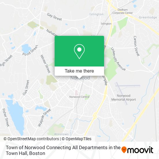 Town of Norwood Connecting All Departments in the Town Hall map