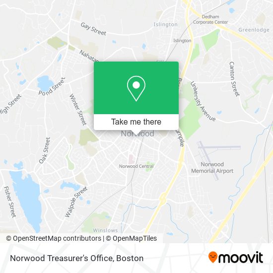 Norwood Treasurer's Office map