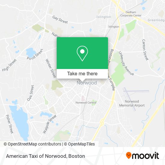 Mapa de American Taxi of Norwood